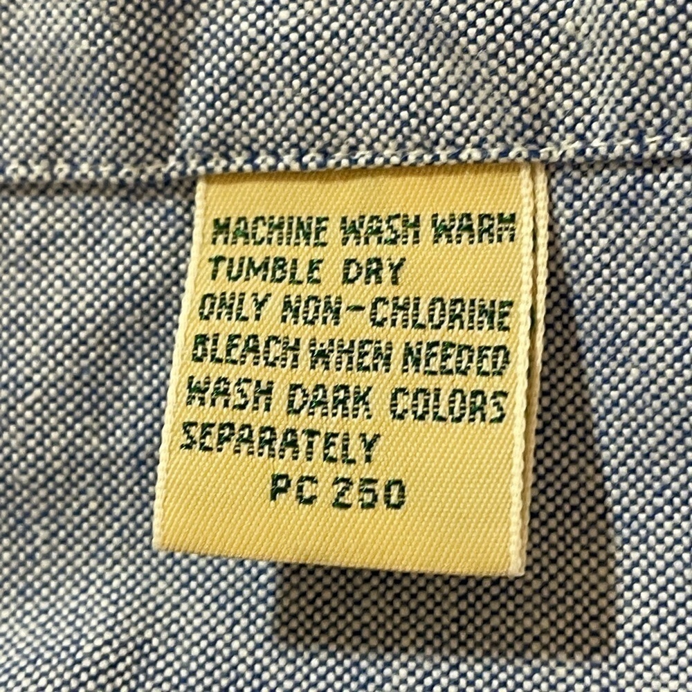 Vintage IZOD Golf Button Down Oxford Shirt Men’s LARGE Blue Long Sleeve Logo - Picture 10 of 11